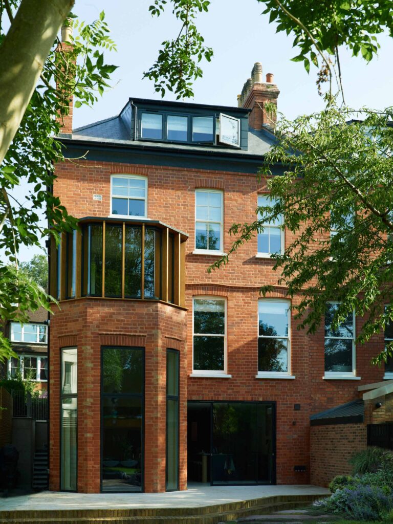 Rear elevation with the new glazed bay